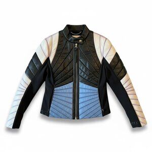 Salvatore Ferragamo Quilted Leather Moto Jacket